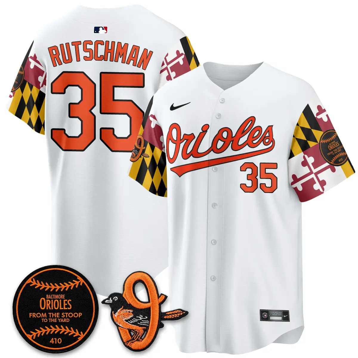 BAL 2026 x Maryland State Flag Vapor Jersey - All Stitched V2 by Baltimore Orioles