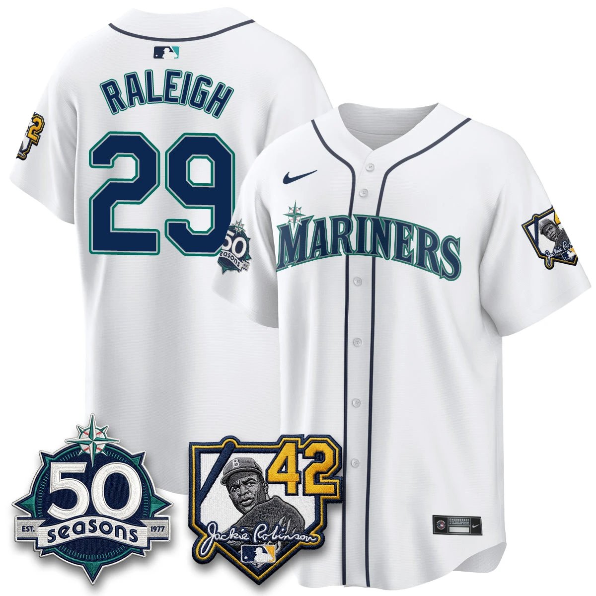 SEA 2026 Jackie Robinson New Era Vapor Limited Jersey - All Stitched by Seattle Mariners