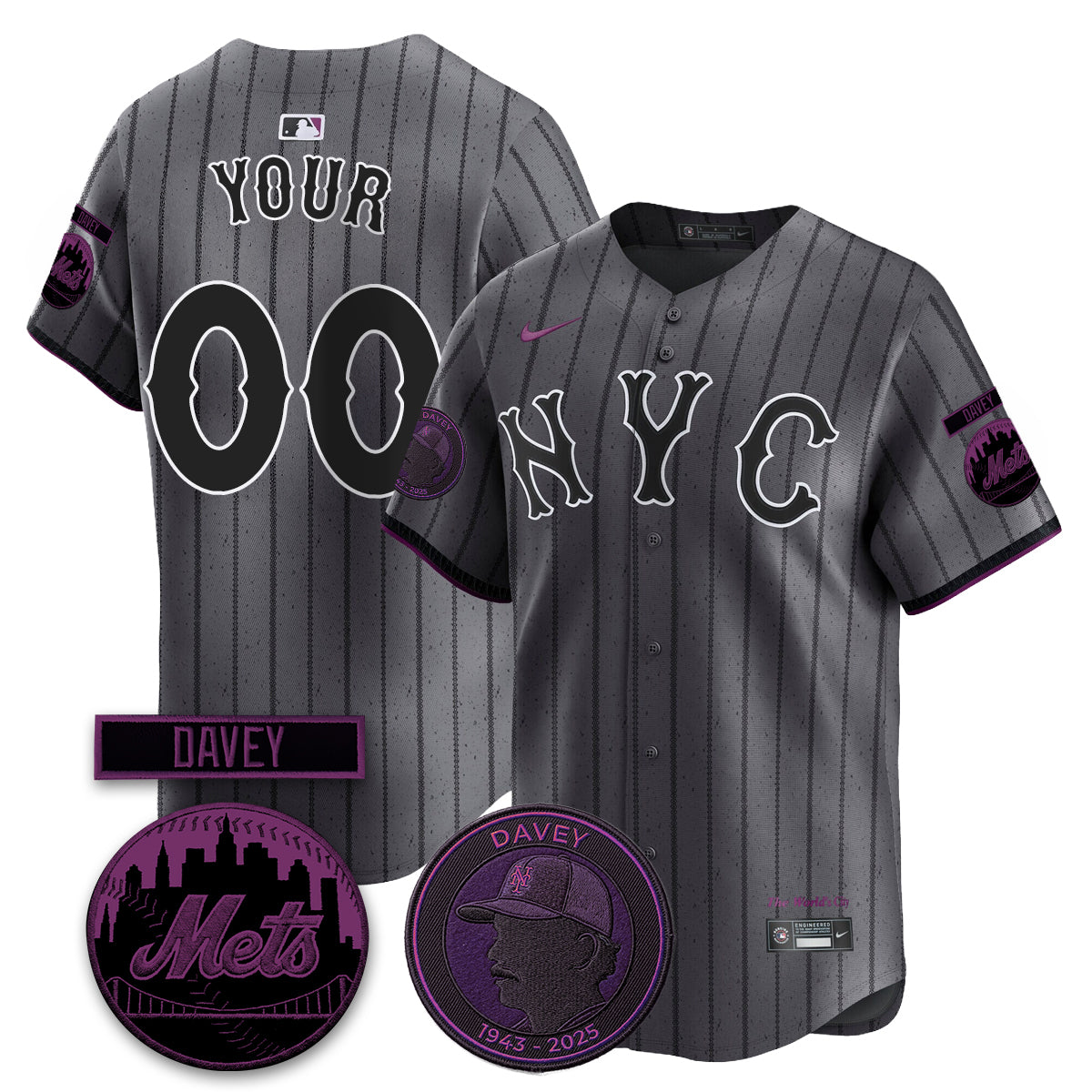 New York Mets 2026 Davey Johnson In Memoriam Vapor Limited Custom Jersey - All Stitched by New York Mets