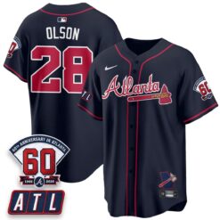 ATL 2026 60th Anniversary Vapor Limited Jersey - All Stitched by Atlanta Braves