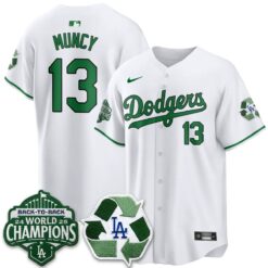 LAD Happy Earth Day Vapor Jersey -All Stitched by Los Angeles Dodgers
