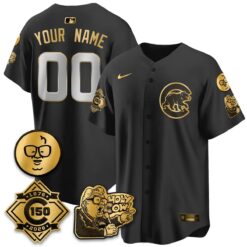 CHC 150th Anniversary Harry Caray Holy Cow Vapor Premier Limited Custom Jersey - All Stitched V3 by Chicago Cubs