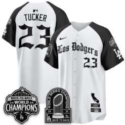 Los Angeles Dodgers World Series Champions Vapor Premier Limited Gothic Edition Jersey - All Stitched by Los Angeles Dodgers