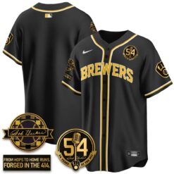 MIL 2026 Black Out Style Limited Vapor Jersey - All Stitched by Milwaukee Brewers