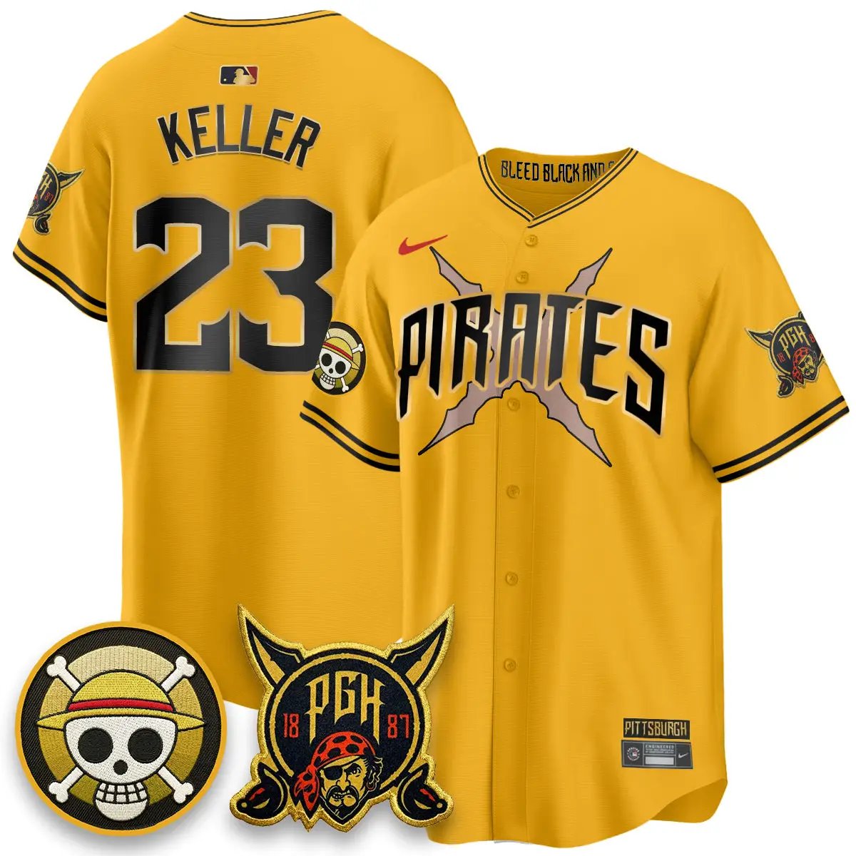 PIT 2026 City Connect x One Piece Vapor Limited Jersey - All Stitched by Pittsburgh Pirates