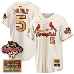 St. Louis Cardinals Springfield's Championship Gold Limited Jerseys - All Stitched by St. Louis Cardinals