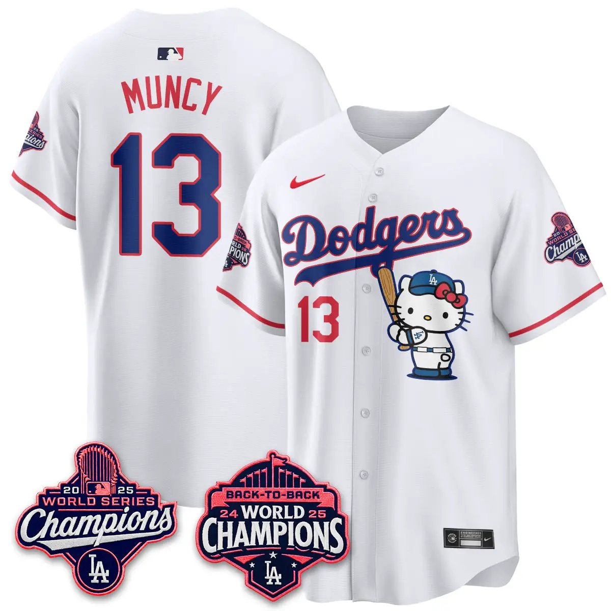 LAD x Hello Kitty Night 2026 Vapor Jersey - All Stitched by Los Angeles Dodgers