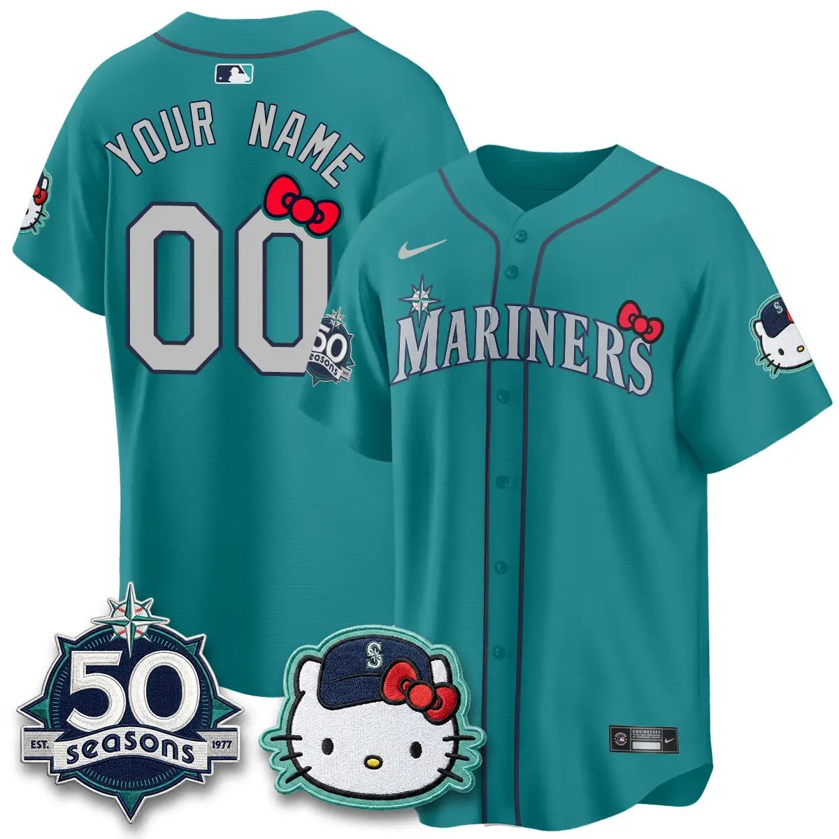 SEA x Meow KT Night Limited Custom Jersey - All Stitched by Seattle Mariners