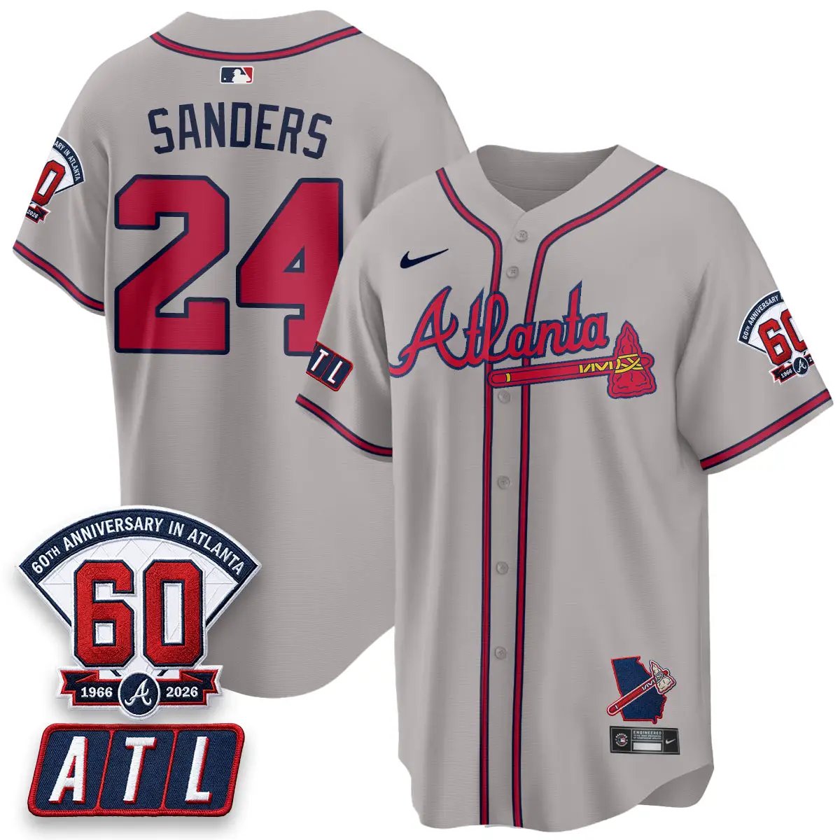 ATL 2026 60th Anniversary Vapor Limited Jersey - All Stitched by Atlanta Braves