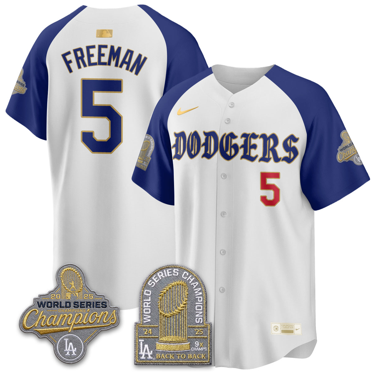 LAD Vapor Limited Jersey - Back to Back 9x Champs - All Stitched by Los Angeles Dodgers
