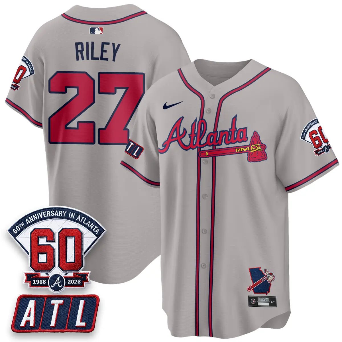 ATL 2026 60th Anniversary Vapor Limited Jersey - All Stitched by Atlanta Braves