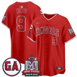 LAA 60th Anniversary Vapor Jersey - All Stitched V3 by Los Angeles Angels