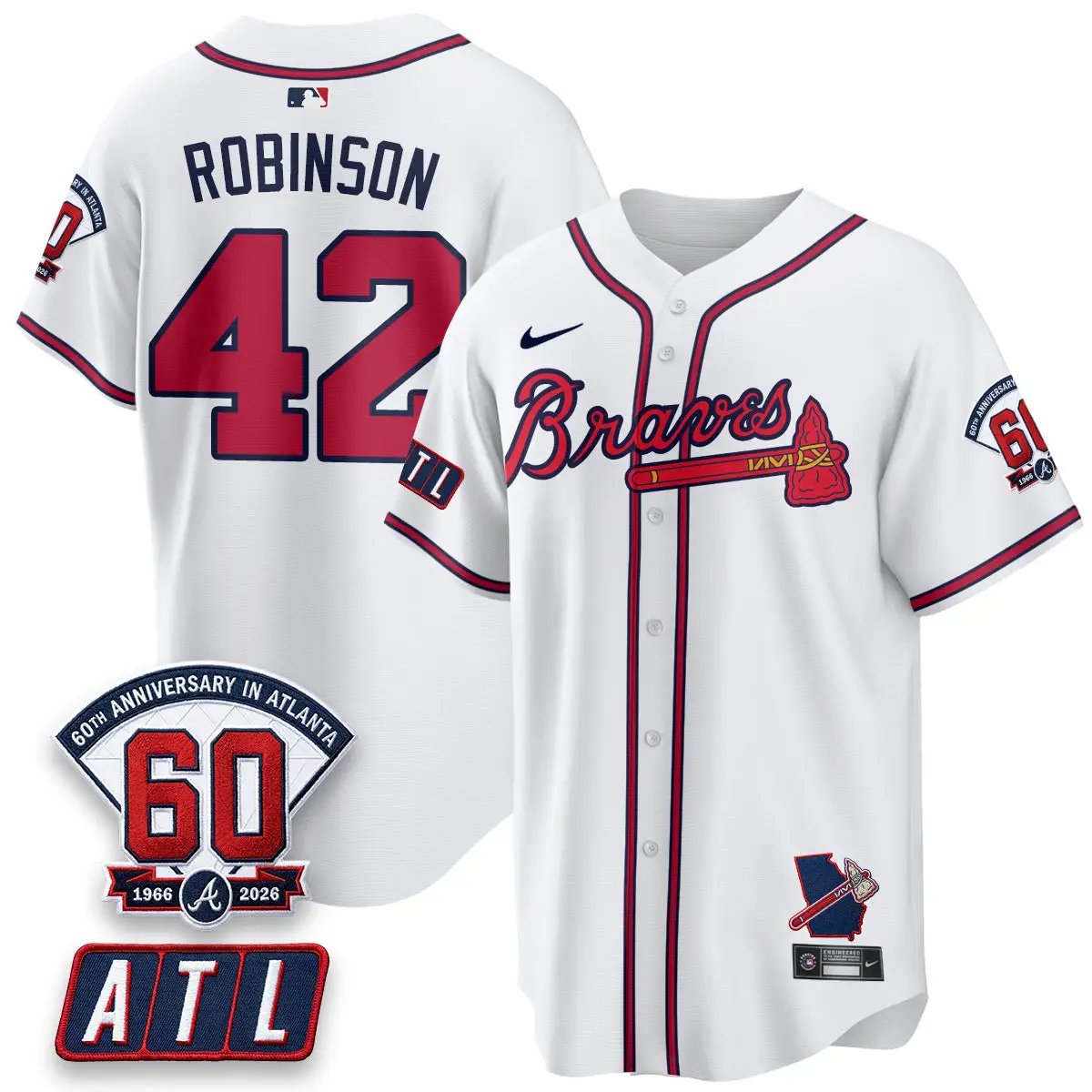 ATL 2026 60th Anniversary Vapor City Connect Limited Jersey - All Stitched by Atlanta Braves