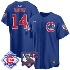 Chicago Cubs 150th Anniversary & Jackie Robinson Day Patch Vapor Premier Limited Jersey - All Stitched by Chicago Cubs