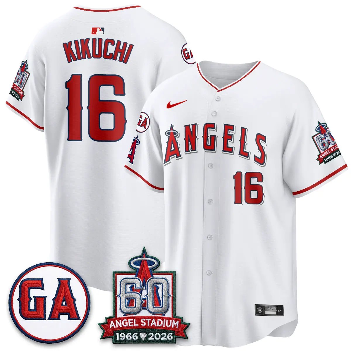 LAA 60th Anniversary Vapor Jersey - All Stitched V3 by Los Angeles Angels