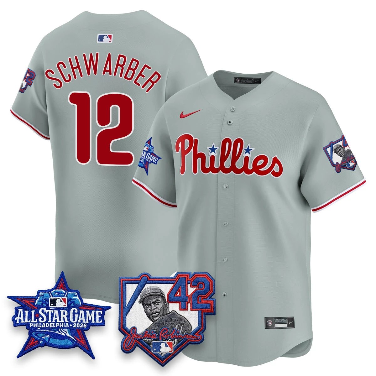 Philadelphia Phillies 2026 Jackie Robinson New Era - All Star Game Vapor Limited Jersey - All Stitched by Philadelphia Phillies