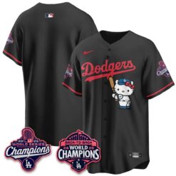 LAD x Hello Kitty Night 2026 Vapor White Jersey - All Stitched by Los Angeles Dodgers