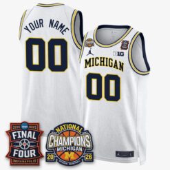 Michigan Wolverines Basketball National Champions Big Text Limited Vapor Custom Jersey - All Stitched by Michigan Wolverines