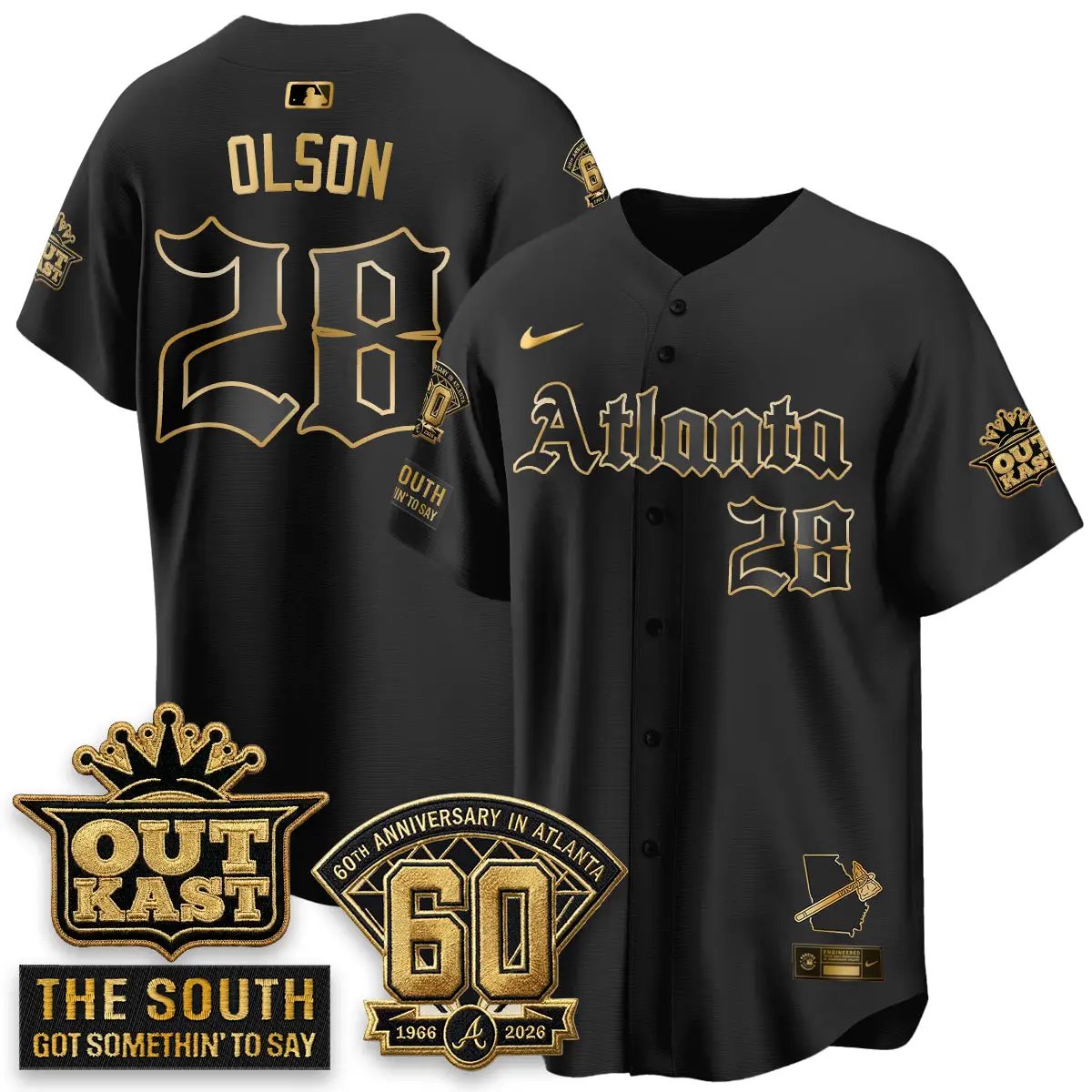 Atlanta Braves 2026 Gothic Edition Vapor Limited Jersey - All Stitched by Atlanta Braves
