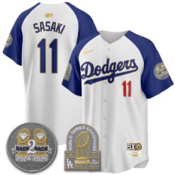 LAD Vapor Limited Jersey - Back to Back Champion - All Stitched by Los Angeles Dodgers
