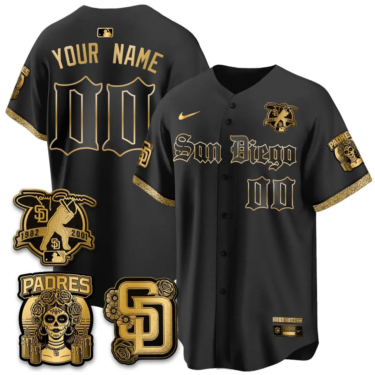 SD 2026 City Connect x Tony Gwynn Patch Vapor Premier Limited Custom Jersey - All Stitched - V2 by San Diego Padres