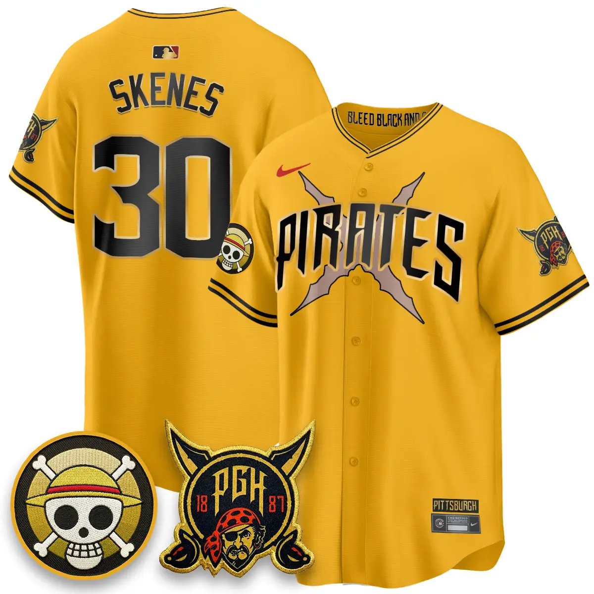 PIT 2026 City Connect x One Piece Vapor Limited Jersey - All Stitched by Pittsburgh Pirates