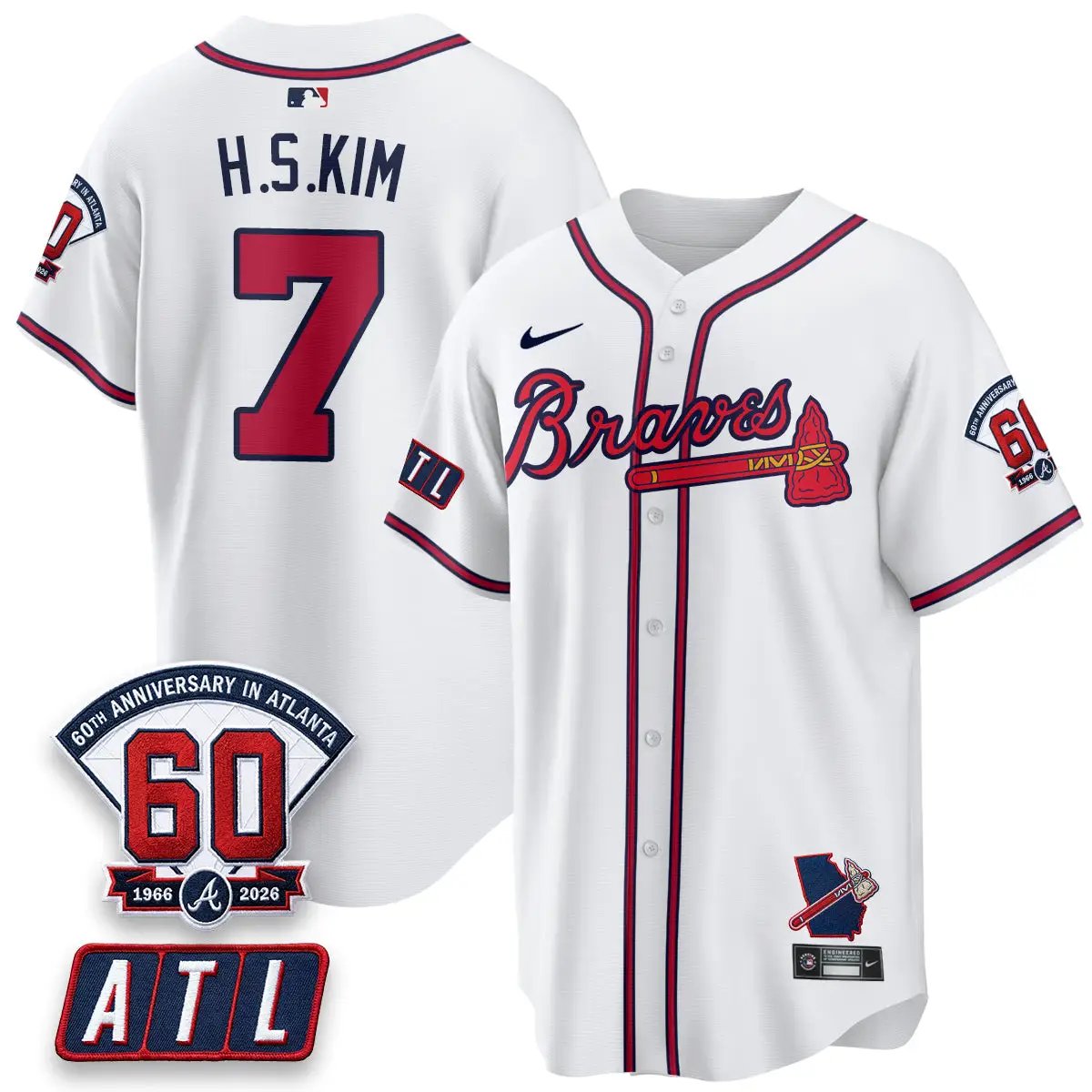 ATL 2026 60th Anniversary Vapor Limited Jersey - All Stitched by Atlanta Braves