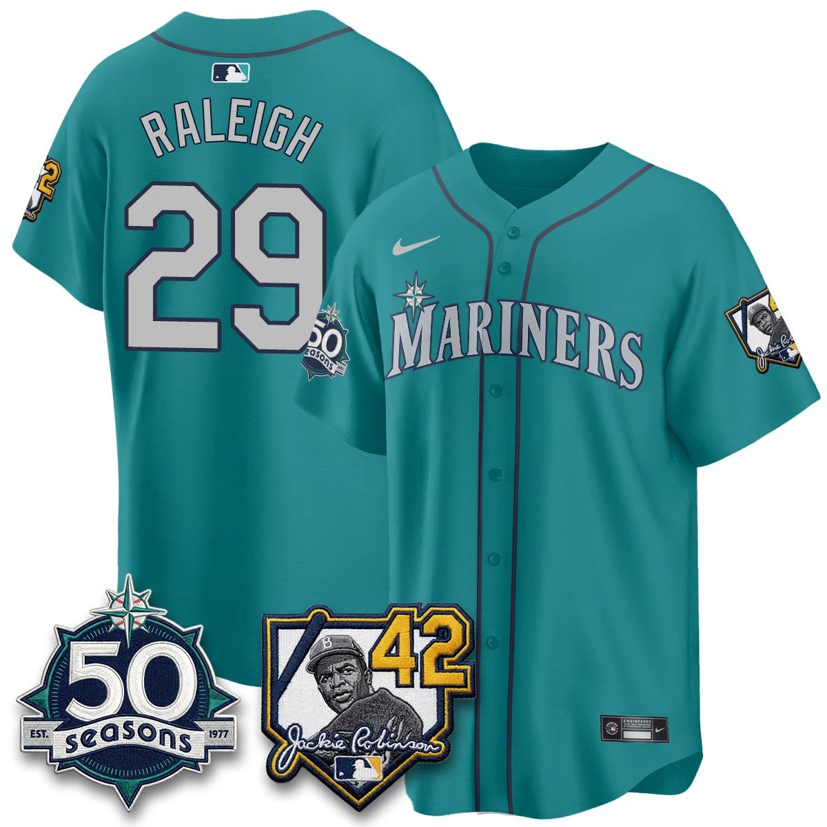 SEA 2026 Jackie Robinson New Era Vapor Limited Jersey - All Stitched by Seattle Mariners