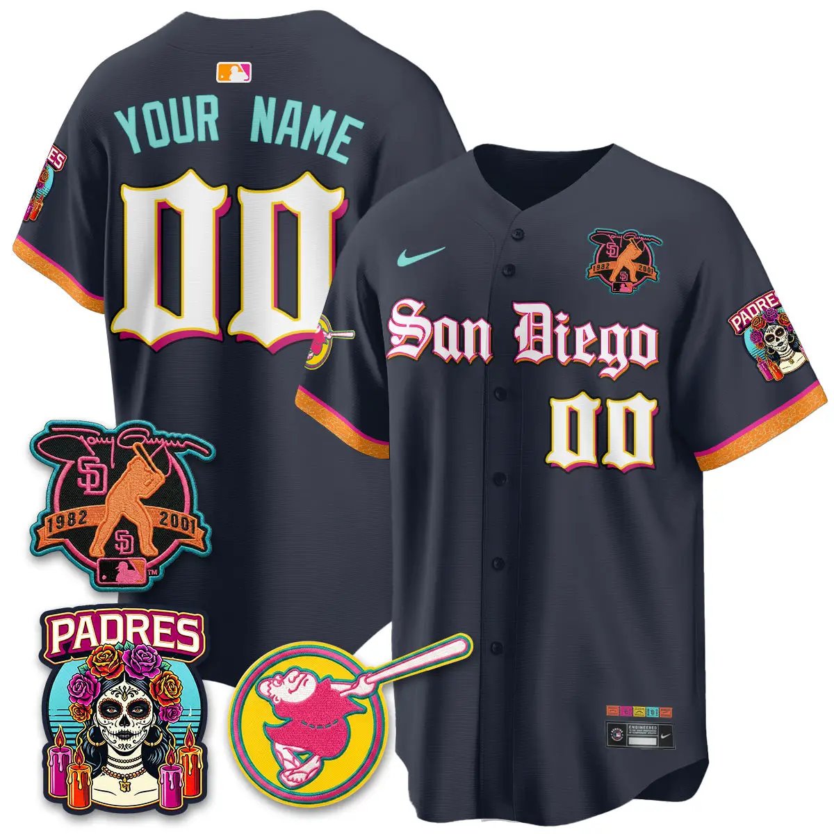SD 2026 City Connect x Tony Gwynn Patch Vapor Premier Limited Custom Jersey - All Stitched by San Diego Padres