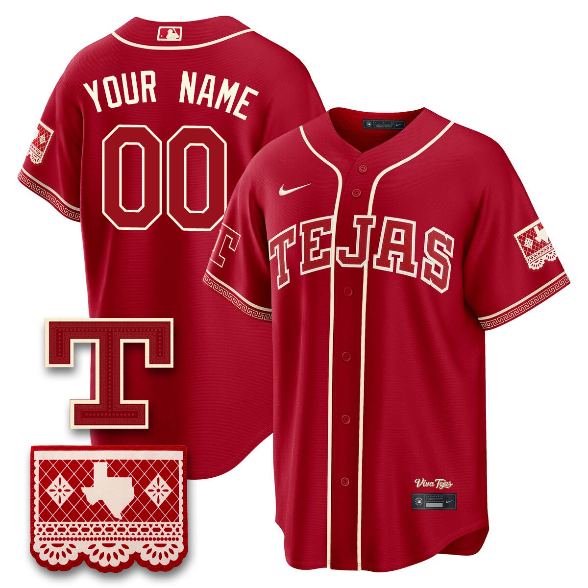 TEX 2026 City Connect Vapor Custom Jersey - All Stitched by Texas Rangers