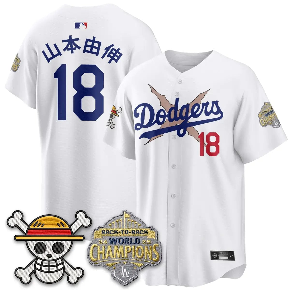 LAD x OP Vapor Jersey -All Stitched V2 by Los Angeles Dodgers