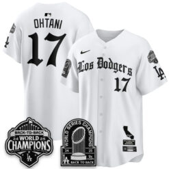 Los Angeles Dodgers World Series Champions Vapor Premier Limited Gothic Edition Jersey - All Stitched by Los Angeles Dodgers