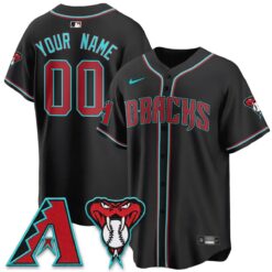 ARI Black Out Style Vapor Premier Limited Custom Jersey - All Stitched by Arizona Diamondbacks