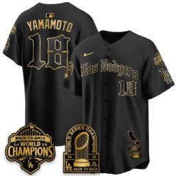 Los Angeles Dodgers World Series Champions Vapor Premier Limited Gothic Edition Jersey - All Stitched by Los Angeles Dodgers