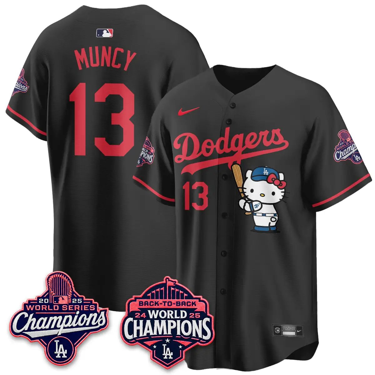 LAD x Hello Kitty Night 2026 Vapor Jersey - All Stitched by Los Angeles Dodgers