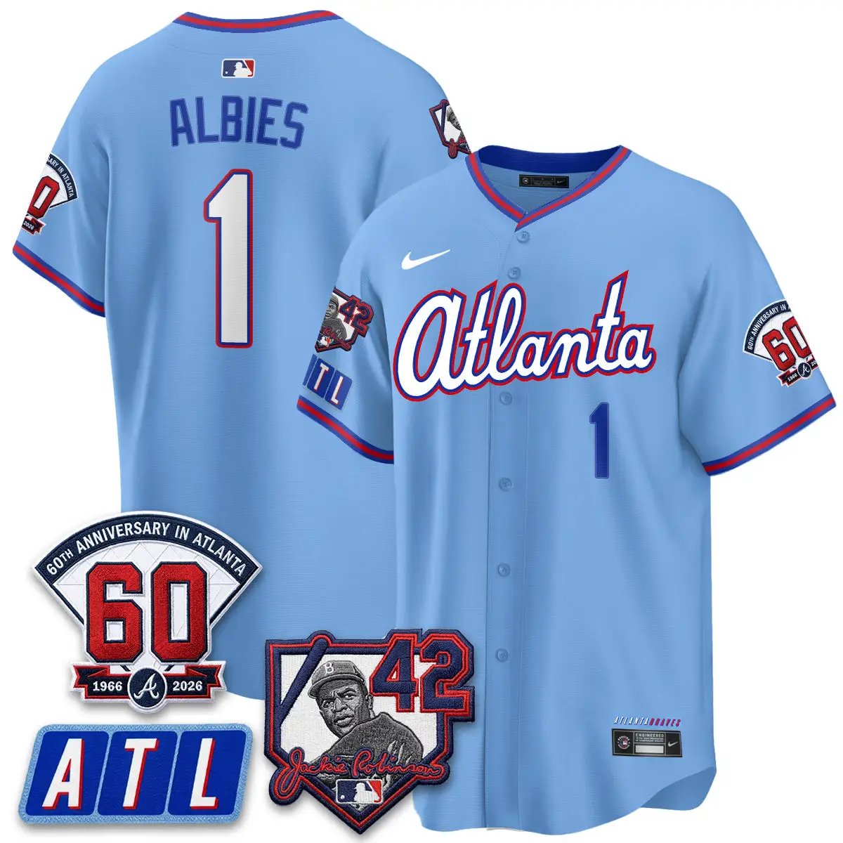 ATL 2026 Jackie Robinson Day Vapor Limited Red Jersey - All Stitched by Atlanta Braves