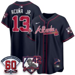 ATL 2026 Jackie Robinson Day Vapor Limited Red Jersey - All Stitched by Atlanta Braves
