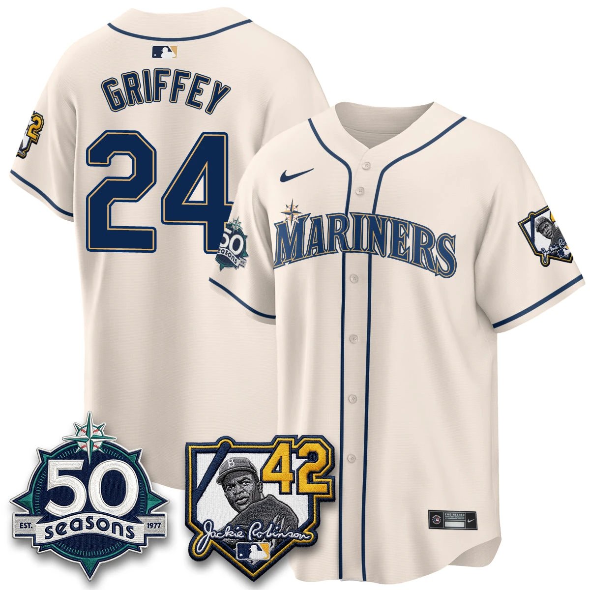 SEA 2026 Jackie Robinson New Era Vapor Limited Jersey - All Stitched by Seattle Mariners