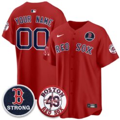 BOS Tim Wakefield Memorial Patch Vaper Premier Limited Custom Jersey - All Stitched V2 by Boston Red Sox