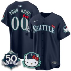 SEA x Meow KT Night Limited Custom Jersey - All Stitched by Seattle Mariners