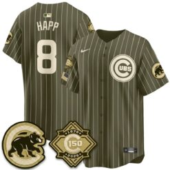 Chicago Cubs New Era Olive 2026 Armed Forces Day Jersey -All Stitched by Chicago Cubs