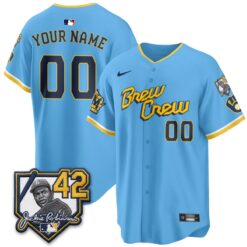 MIL 2026 New Era Vapor Custom Limited Jersey - All Stitched by Milwaukee Brewers
