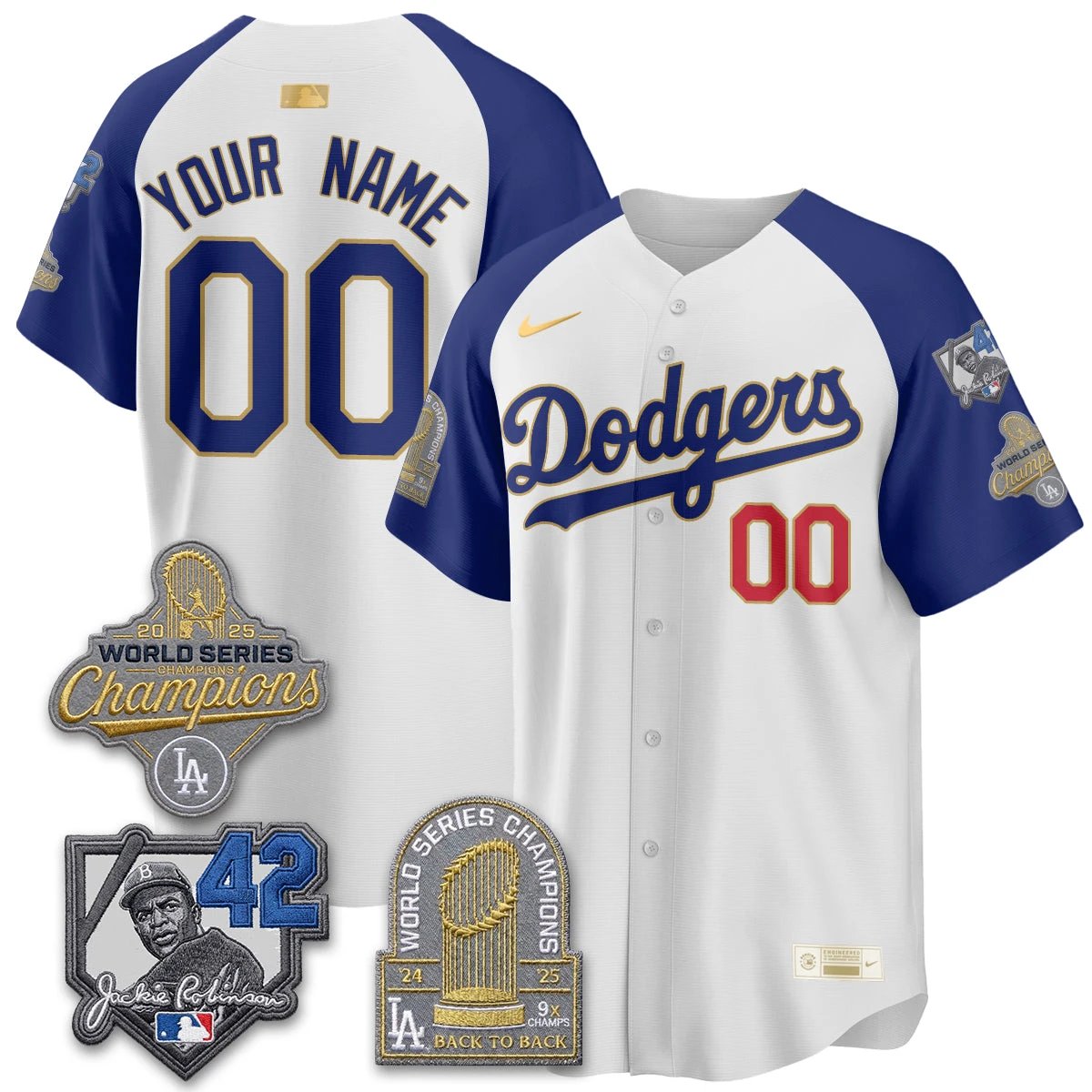 LAD 2026 Jackie Robinson New Era Vapor Custom Limited Jersey - All Stitched by Los Angeles Dodgers