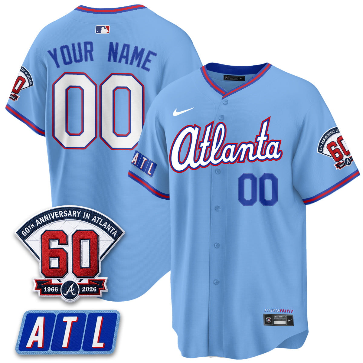 Atlanta Braves 2026 City Connect Vapor Limited Custom Jersey - All Stitched V3 by Atlanta Braves