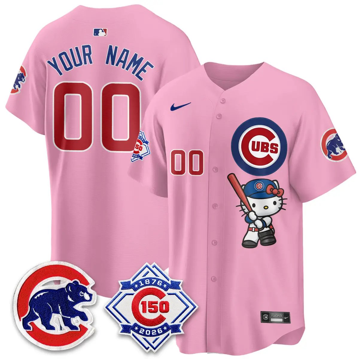 Chicago Cubs x Meow KT Vapor Premier Limited Custom Jersey - All Stitched by Chicago Cubs
