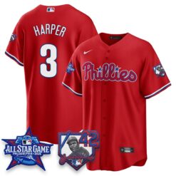 Philadelphia Phillies 2026 Jackie Robinson New Era - All Star Game Vapor Limited Jersey - All Stitched by Philadelphia Phillies