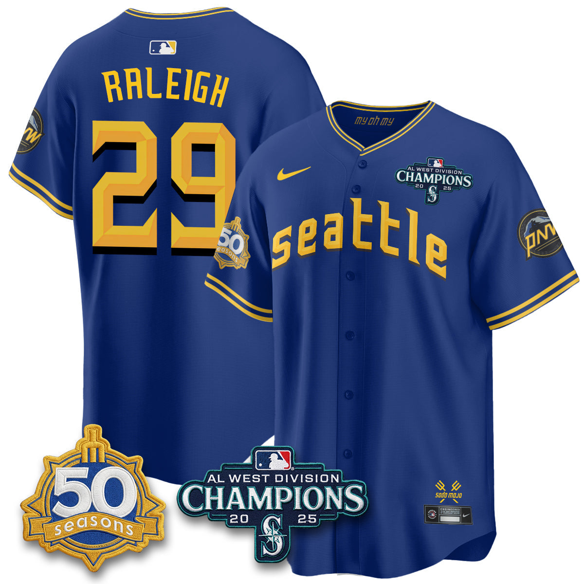 SEA 2026 Vapor Limited Jersey - 50th Anniversary - All Stitched by Seattle Mariners