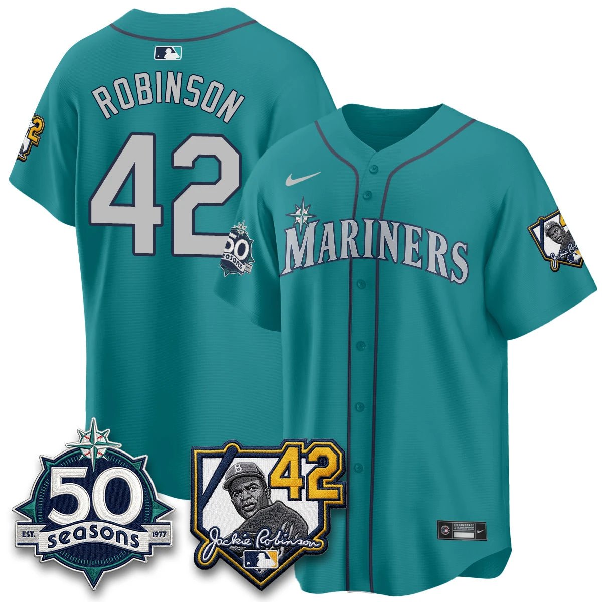 SEA 2026 Jackie Robinson New Era Vapor Limited Jersey - All Stitched by Seattle Mariners
