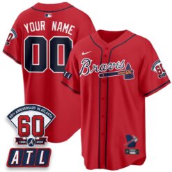 ATL 2026 60th Anniversary Vapor Limited Custom Jersey - All Stitched by Atlanta Braves