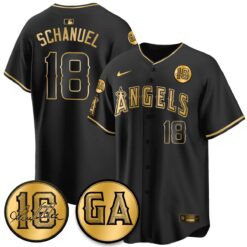 LAA Garret Anderson Tribute Patch Vapor Jersey - All Stitched V2 by Los Angeles Angels